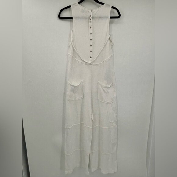 Free Poeple Beach Cotton  Linen Blend One Piece Jumpsuit Size S - Picture 9 of 12